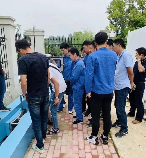 明渠超聲波流量計安裝現場